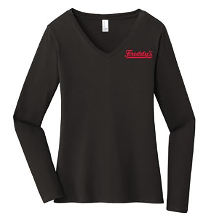 Ladies Long Sleeve V-Neck Tee